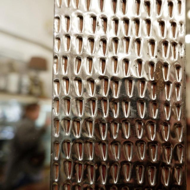 Mid-Century Italian Perforated Metal Mirror For Sale - Image 5 of 12