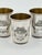 1950s 1950s Rare 5 Soviet Armenian 875 Silver Vodka Cups 875 Star Russian Hallmark 875 Silver Purity Yerevan Opera 1955 Gilt For Sale - Image 5 of 8