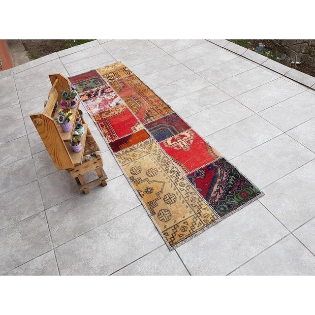Textile Vintage Turkish Handknotted Runner Rug For Sale - Image 7 of 10