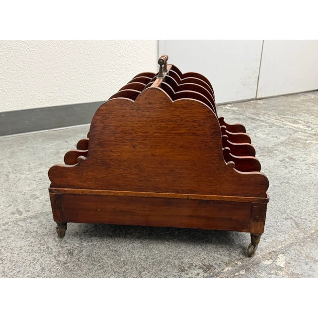 Wood Canterbury Mahogany Magazine Rack, 19th Century For Sale - Image 7 of 12