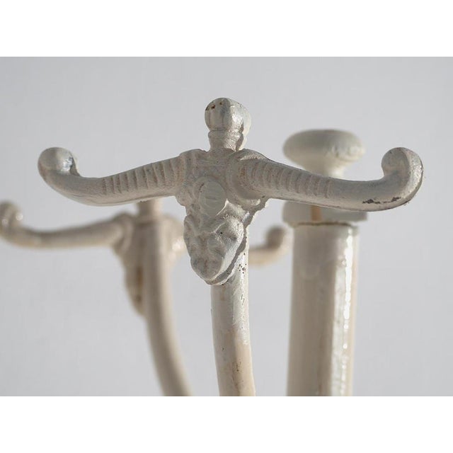 Rococo Vintage White Iron Coat Rack, 1920 For Sale - Image 3 of 8