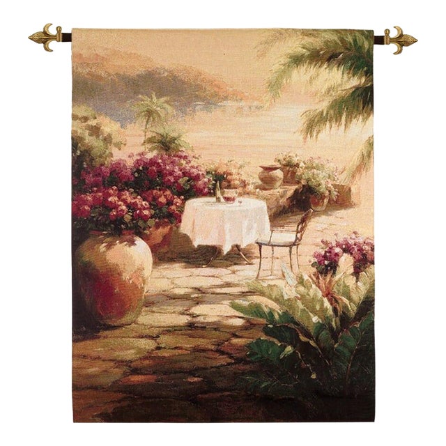 On the Terrace Loom Woven Tapestry - 132 X 102 Cm (4'4" X 3'4") - Requires Rod Size 3 For Sale