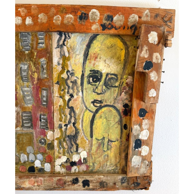 Brown Purvis Young — Procession and Witness (Angels and Mourning), Mixed-Media Diptych For Sale - Image 8 of 18