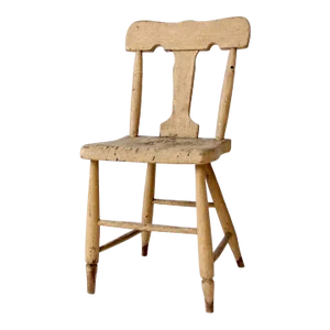 Antique Rustic Fiddleback Chair