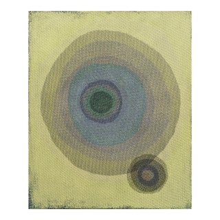 Orna Feinstein "Tree Spirit #83" Contemporary Green & Blue Toned Concentric Circle Abstract, 2023 For Sale