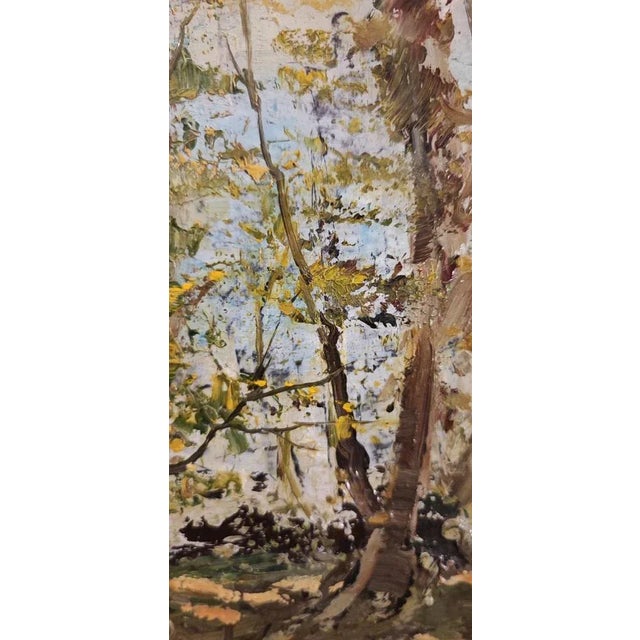 Ezelino Briante, Nel bosco, Oil on Cardboard, Framed For Sale - Image 5 of 12