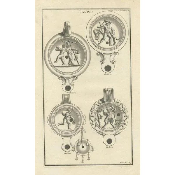 Ancient Lamps in Art, 1722, Paper For Sale - Image 5 of 10