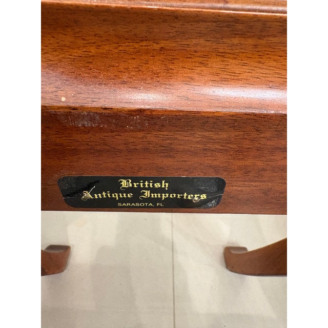 Late 20th Century Nicholas James Ltd. London Custom English Dining Set — Refectory Table With 8 George II Chippendale Mahogany Chairs For Sale - Image 15 of 16