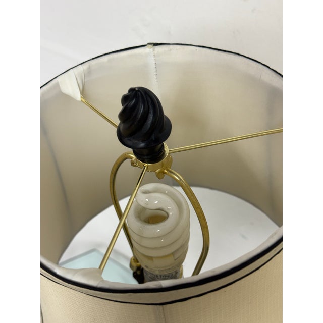 Neoclassical Laurel Column Table Lamps, Pair For Sale In San Francisco - Image 6 of 12