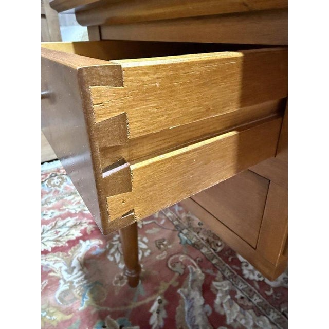 Brown Louis Philippe Style Flat Desk in Cherrywood For Sale - Image 8 of 9