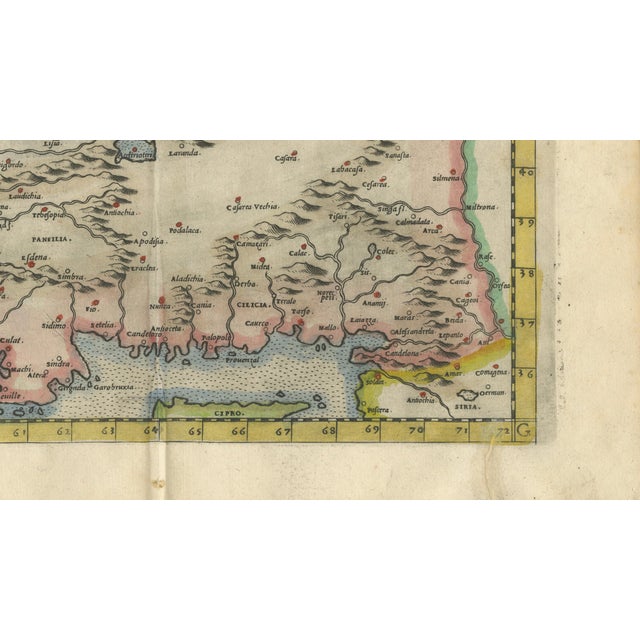 Black Renaissance Map of Anatolia Nuova Tavola, Italy, 1598 For Sale - Image 8 of 10
