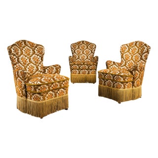 Mid-Century Upholstered Cocktail Chair For Sale