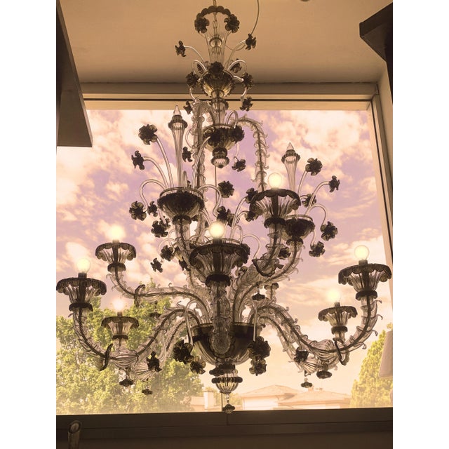 2010s Contemporary Ca' Rezzonico Floral Murano Glass Chandelier For Sale - Image 5 of 13