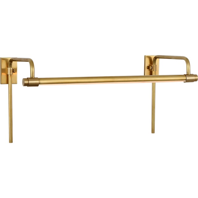 Metal Thomas O'Brien for Visual Comfort Signature Kidd 18" Frame Mount Picture Light in Hand-Rubbed Antique Brass For Sale - Image 7 of 14