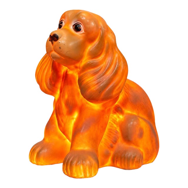 Vintage Mid 20th Century Plastic Dog Plug-in Accent Light For Sale