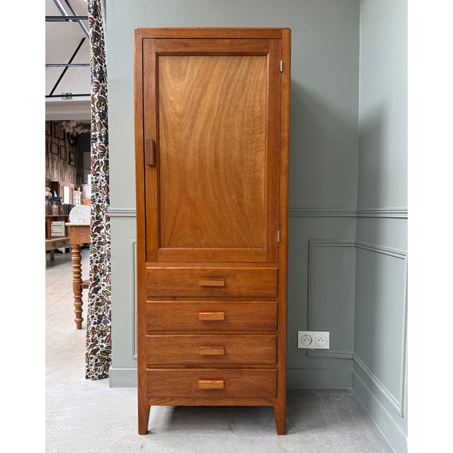 Vintage Oak Bonnetière, 1950s For Sale - Image 9 of 15