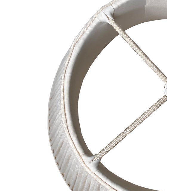 Large Antique, Hand-Painted Ceramic Lamp For Sale - Image 11 of 12