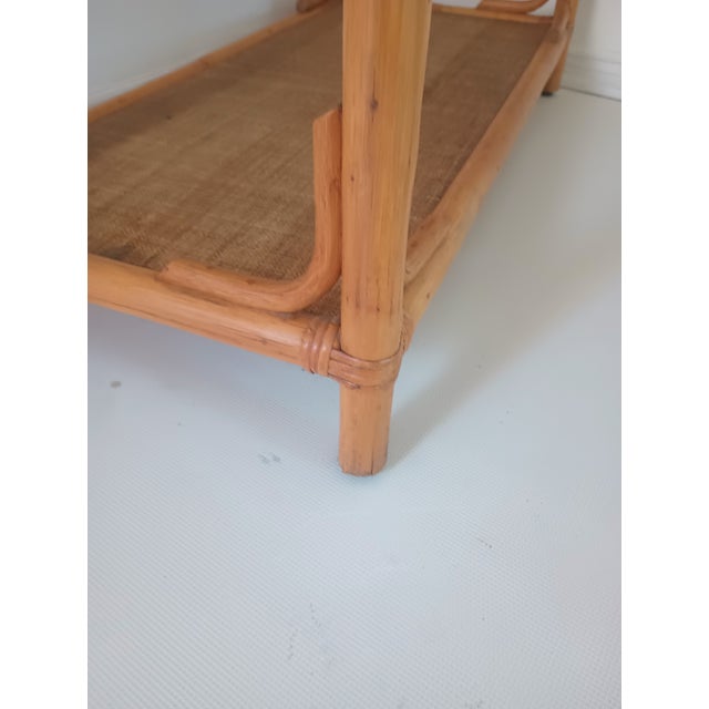 Vintage Large Bamboo Shelf For Sale - Image 11 of 15