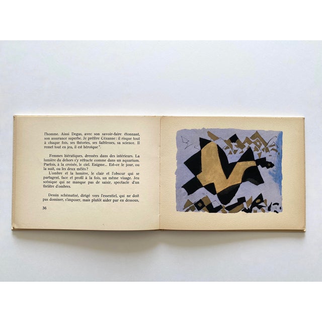 Georges Braque " Le Solitaire " Vintage 1959 First Limited Edition Fine Art Pochoir Print French Modernism Hardcover Art Book For Sale - Image 11 of 18