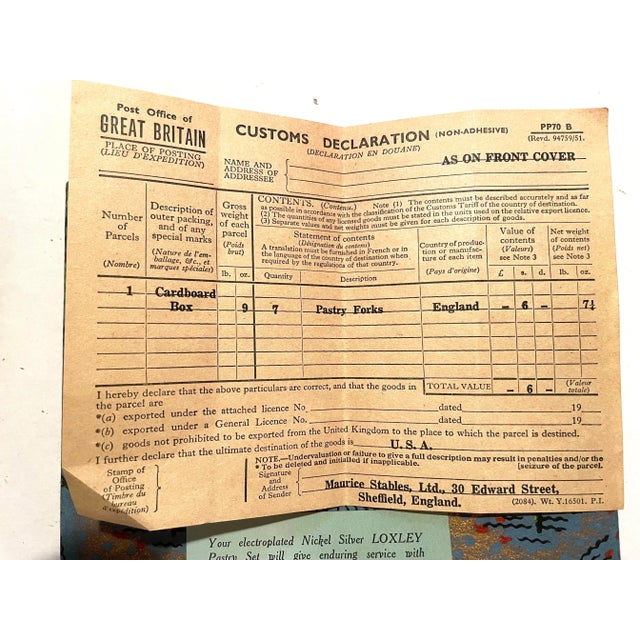 Metal Vintage Loxley Silver Plate Pastry Set- 7 Pieces For Sale - Image 7 of 9