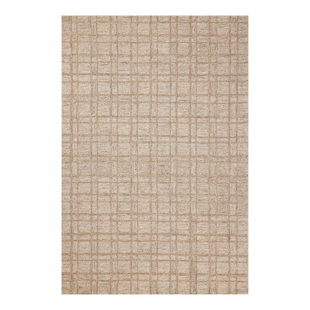 Chris Loves Julia x Loloi Polly Khaki / Sand 18" x 18" Sample Rug For Sale