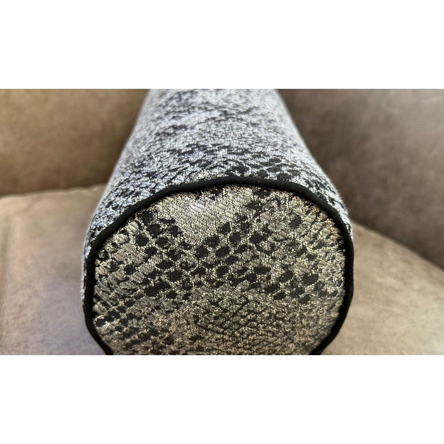 Boho Chic Reptile Texture Cylinder Cushion Cover For Sale - Image 3 of 7