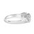 Contemporary 14K White Gold 3.0 Cttw Lab Grown Diamond 3 Stone Band Ring (F-G Color, VS1-VS2 Clarity) - Ring Size 7 For Sale - Image 3 of 7