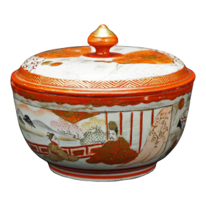Japanese Kutani Covered Bowl Meiji Period