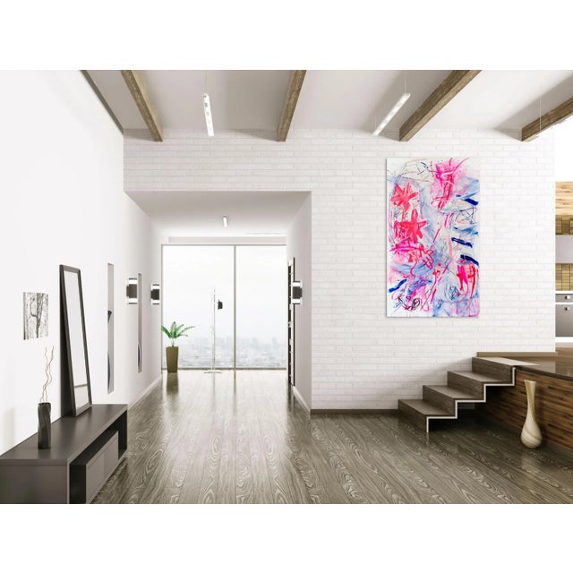 Acrylic and pastel on un-stretched canvas Edition: Unique, Unframed. This artwork is on un-stretched canvas as per the...