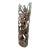 Large Vintage Balinese Polychrome Carved Wood Rama and Sita Sculpture, 32" For Sale