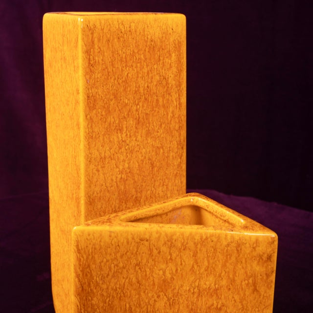 Space Age Sculptural Amber Ceramic Vase, Italy, 1970 For Sale - Image 10 of 18