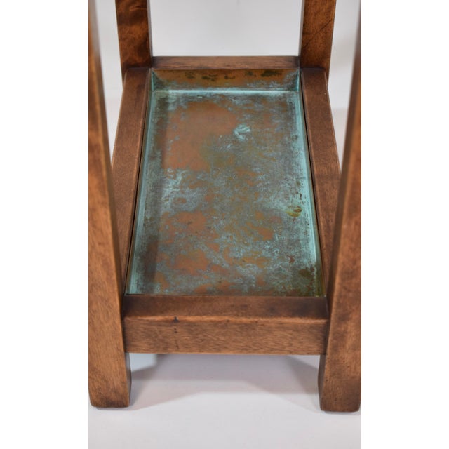 Chestnut Antique Arts & Crafts Mission Oak Umbrella/Cane Stand For Sale - Image 8 of 10