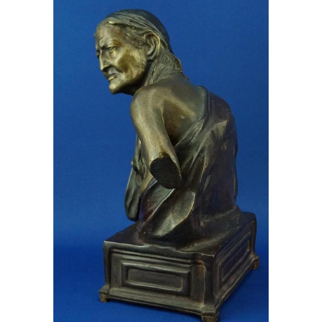 Vincenzo Gemito, Art Nouveau bronze sculpture titled La Sibilla, 19th Century, Naples Italy For Sale - Image 10 of 18