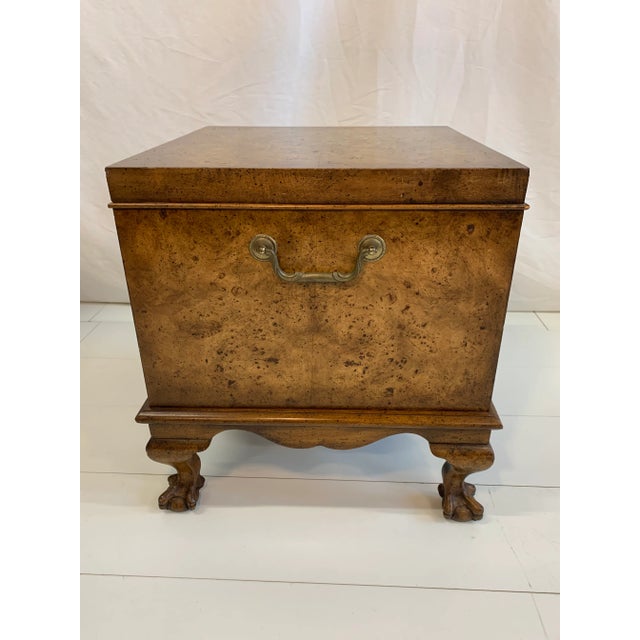 Mid-Century Modern 1940s Vintage Weiman Burlwood Side Table For Sale - Image 3 of 13