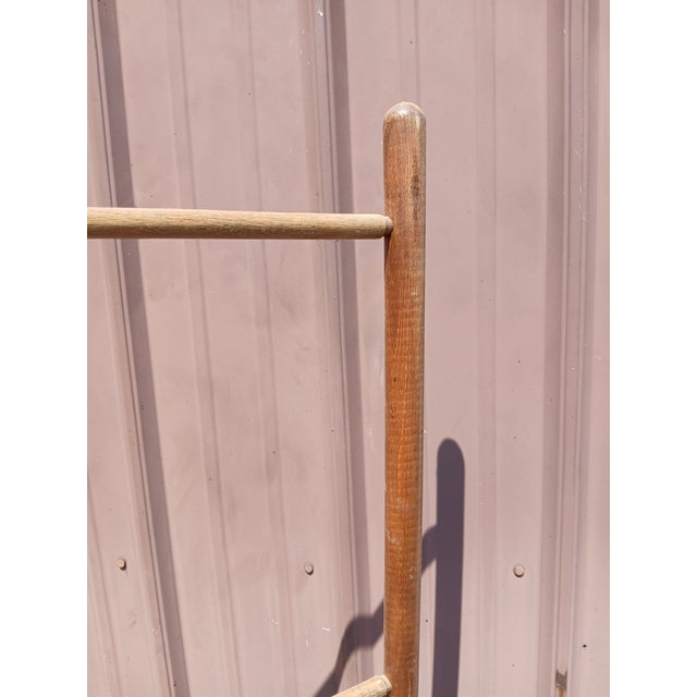 Antique Primitive Fold Up Drying Rack Maple Wood Org Finish 120 in Wide 1880s For Sale - Image 16 of 17