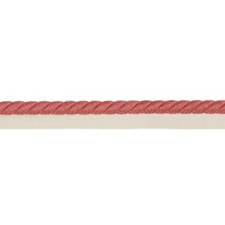 Schumacher Henley Cotton Cord Trim In Coral For Sale