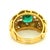 Vintage Etruscan-Style 18K Gold Emerald and Diamond Ring For Sale - Image 4 of 11