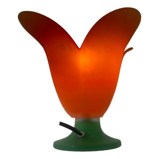 Glass Tullip Table Lamp from Vandeheg, Netherlands For Sale