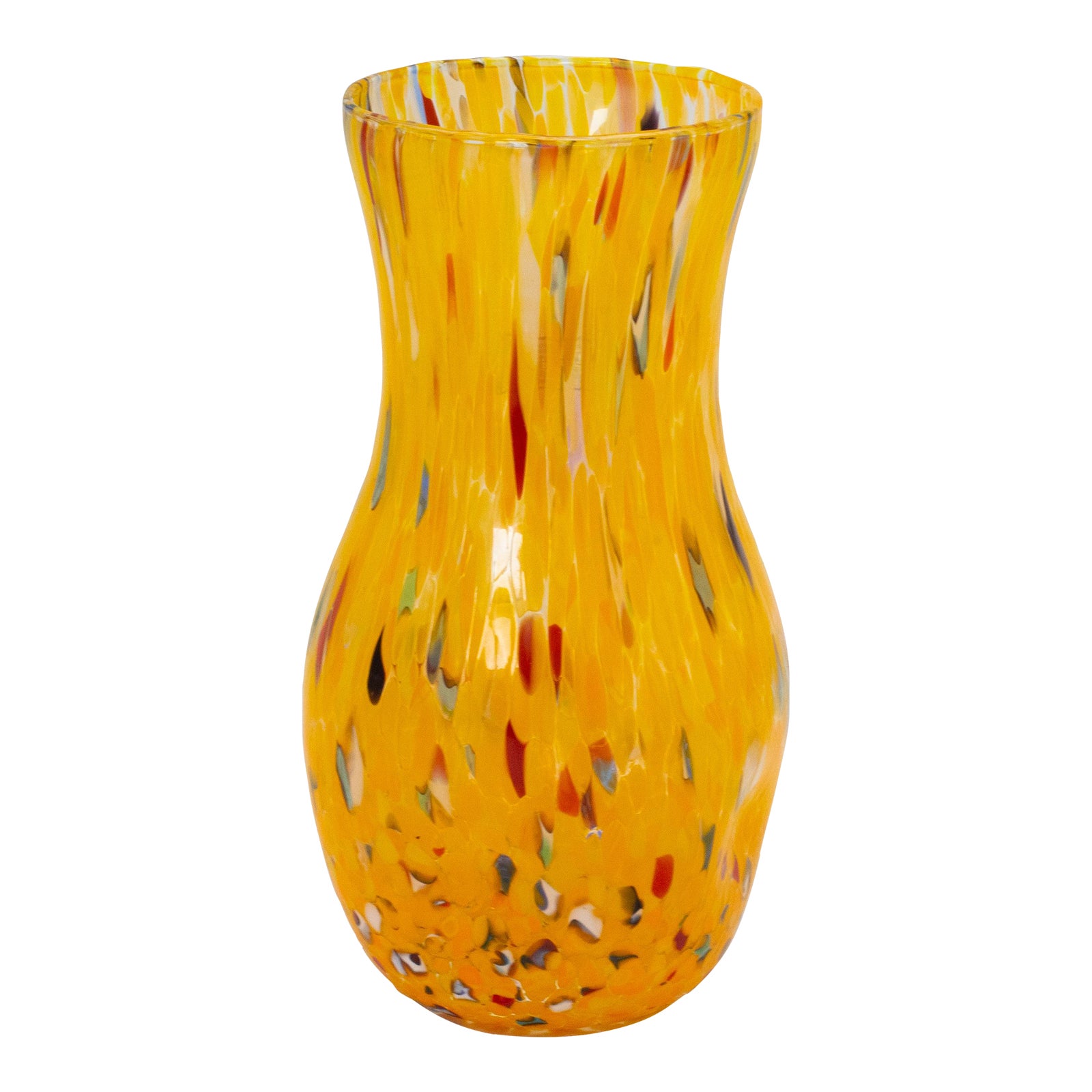Handmade "Mustard" Murano Glass Vase, Made in Italy Chairish