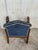 Pair of Art Deco Club Armchairs With Blue Ink Damask Velvet For Sale - Image 10 of 12