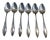 Sterling Silver Towle Demitasse Spoons Mary Chilton Pat 1912 - Set of 6 For Sale
