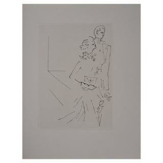 Jean Cocteau, The Ball of Count d'Orgel, The Count and His Wife, Original Engraving For Sale