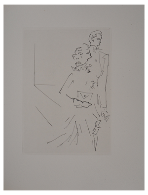Jean Cocteau, The Ball of Count d'Orgel, The Count and His Wife, Original Engraving