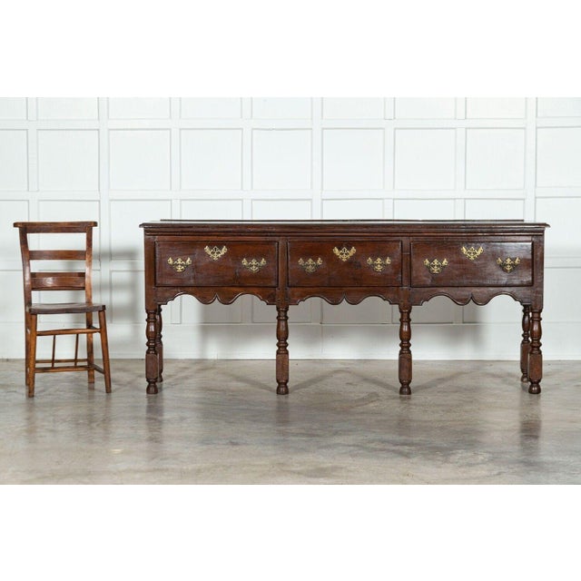 Large 18th Century English Oak Dresser, 1780s For Sale - Image 3 of 17