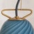 Metal 1970s Italian Blue Striped Murano Glass Pendant by La Murrina For Sale - Image 7 of 9
