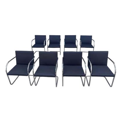 Late 20th Century Mies van der Rohe Set of 8 Brno Chairs for Knoll For Sale