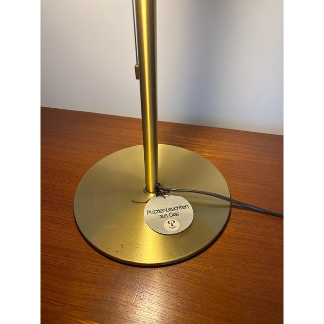 Large Glass and Brass Table Lamp by Peill and Putzler, 1970s For Sale - Image 4 of 7