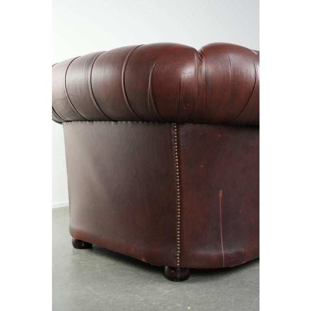 Chesterfield Club Chair in Cowhide For Sale - Image 13 of 15