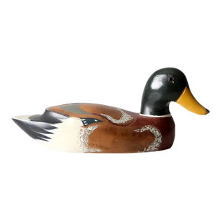 Vintage Mallard Duck Wood Decoy For Sale