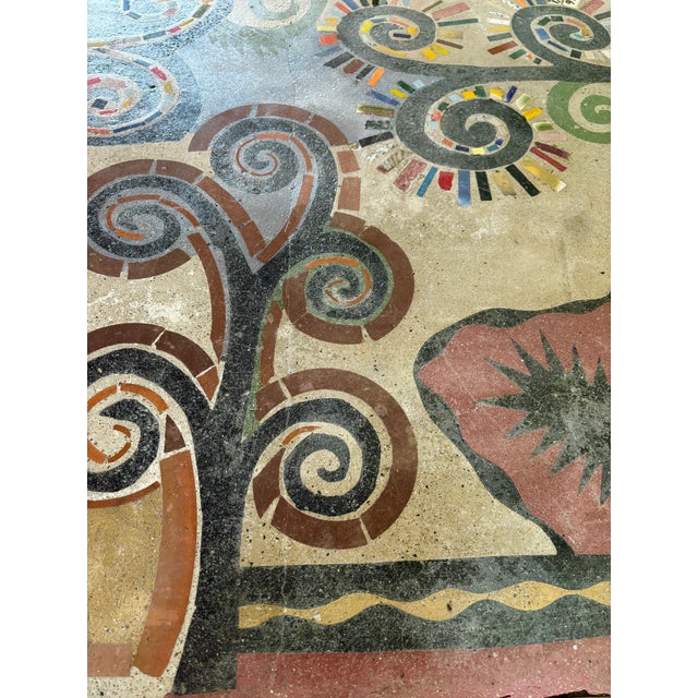 Post Punk Artist Uli Boege Ceramic and Concrete Mosaic Iron Dining Table Monumental Los Angeles Artist 1995 Indoor/Outdoor For Sale - Image 12 of 18